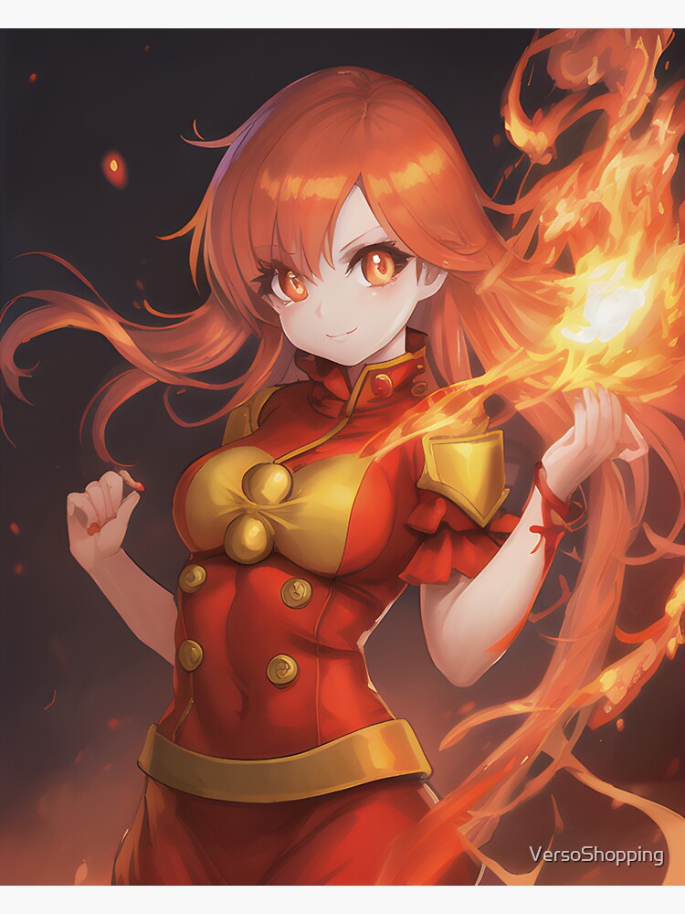 Anime fire girl