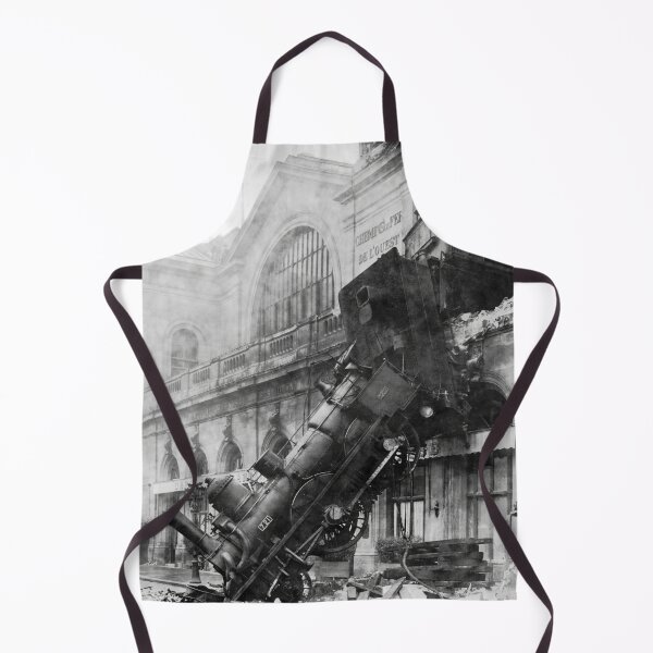 Item preview, Train Wreck At Montparnas, black and white photo 1895 designed and sold by Glimmersmith.