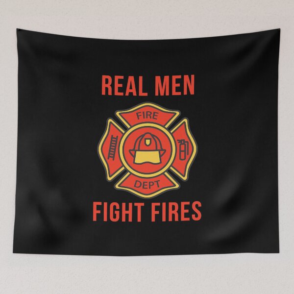 Item preview, Real Men Fight Fires Design Fire Medic EMT Perfect Firefighter Symbol EMT EMS Student Gifts designed and sold by PrintOfi.