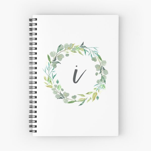 Item preview, Letter I Leafy Wreath Monogram  designed and sold by thedoodlecoop.