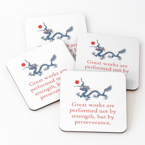 Item preview, Great Works Are Performed - Perseverance Quote designed and sold by CrankyOldDude.