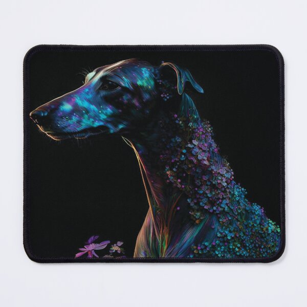 Item preview, Greyhound floral portrait designed and sold by HookedOnDogz.