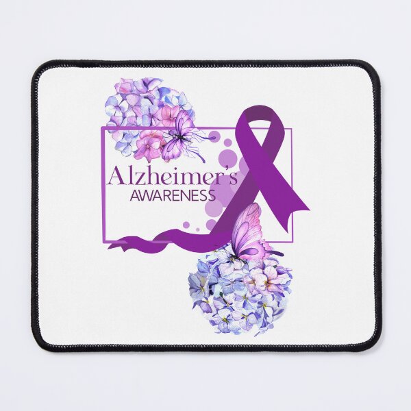 Item preview, Purple Alzheimer’s Awareness Ribbon with Hydrangeas designed and sold by TheAchyArtist.