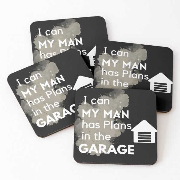 Item preview,  My man has plans in the Garage white designed and sold by Lilly Swift.