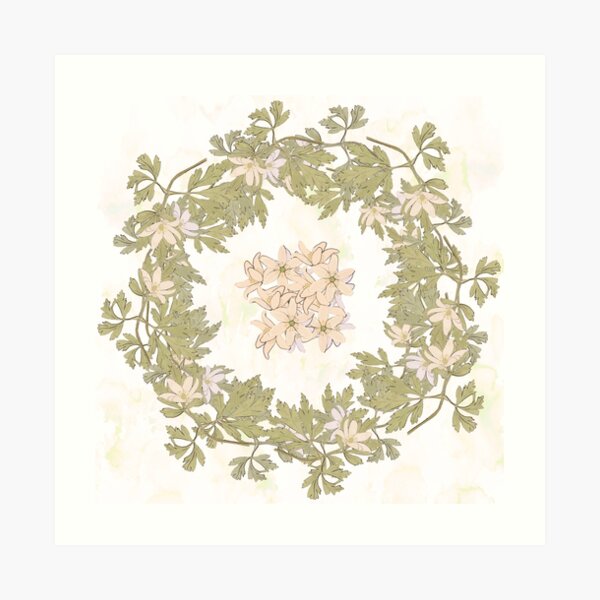 Flower doodles. Art Print
