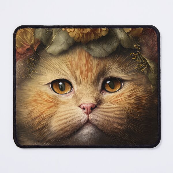 Item preview, Lovely cat (Kitten ) vintage flowers portrait frame 11 big size designed and sold by jetaiart.