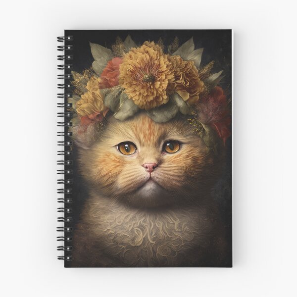 Item preview, Lovely cat (Kitten ) vintage flowers portrait frame 11 big size designed and sold by jetaiart.