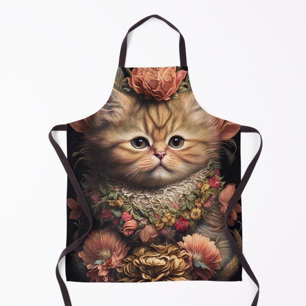 Item preview, Lovely cat (Kitten ) vintage flowers portrait frame 12 designed and sold by jetaiart.