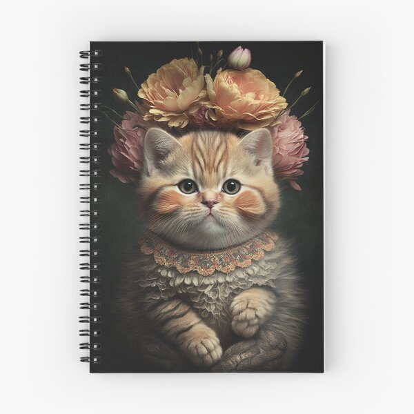 Item preview, Lovely cat (Kitten ) vintage flowers portrait frame 13 designed and sold by jetaiart.