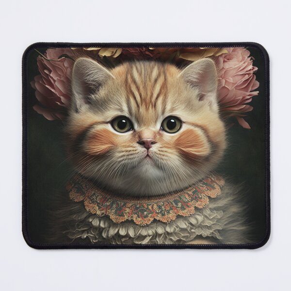 Item preview, Lovely cat (Kitten ) vintage flowers portrait frame 13 designed and sold by jetaiart.