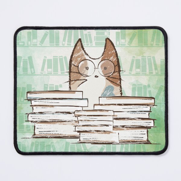 Item preview, Cat librarian designed and sold by hashtaghedgehog.