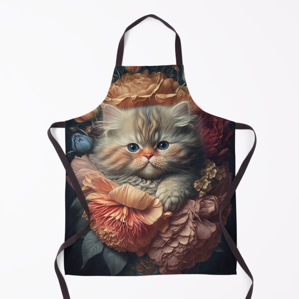 Item preview, Lovely cat (Kitten ) vintage flowers portrait frame 14 designed and sold by jetaiart.