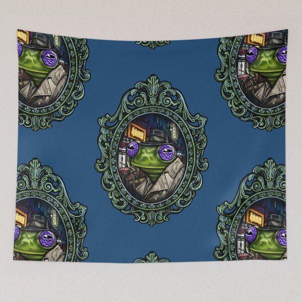 Item preview, Kitsch Cameo: Science Fiction Noir Tree Frog designed and sold by FreyStrandDraws.