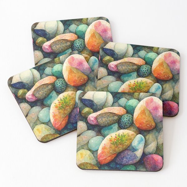 Item preview, Colorful pebbles (4/4) designed and sold by sabantha.