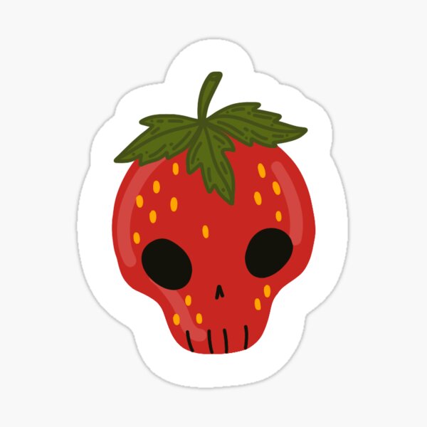Item preview, Strawberry skull designed and sold by KRaecreations.