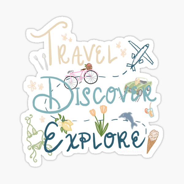Travel Discover Explore (European Summer Version) Sticker