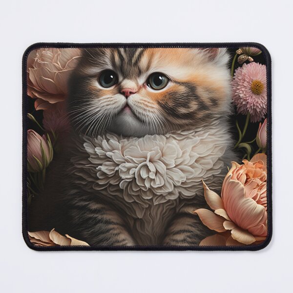 Item preview, Lovely cat (Kitten ) vintage flowers portrait frame 15 designed and sold by jetaiart.