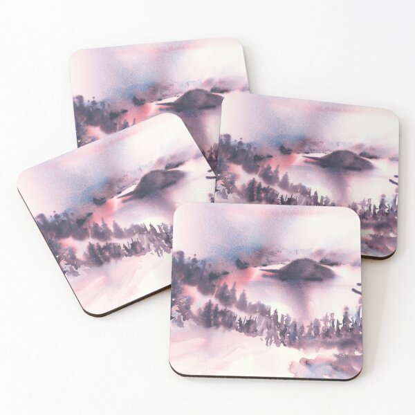 Item preview, Crater Lake Abstract Landscape Watercolor Painting designed and sold by Valerie Englehart.