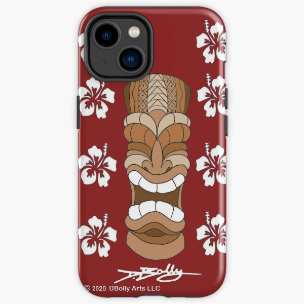 Kolohe Tiki Burgund iPhone Robuste Hülle