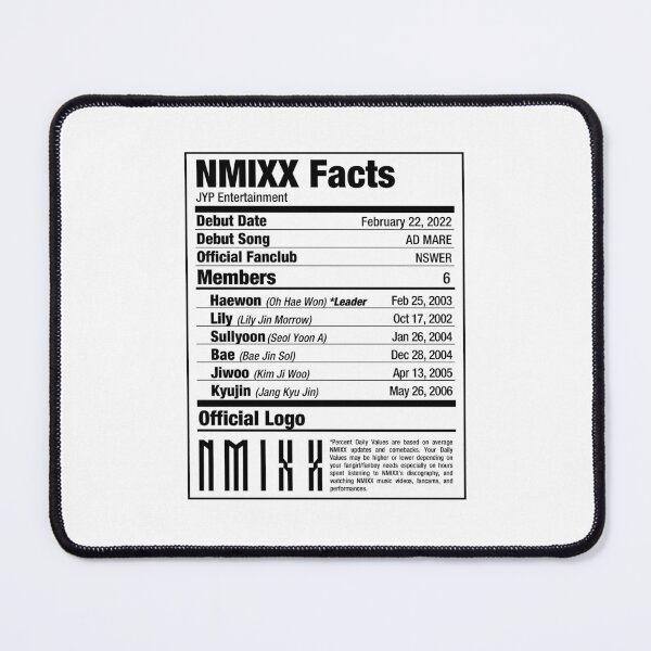 Item preview, NMIXX Kpop Nutritional Facts designed and sold by skeletonvenus.