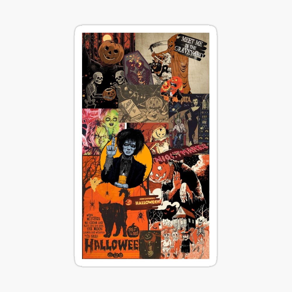 Cartoon Halloween Collage  iPhone Case