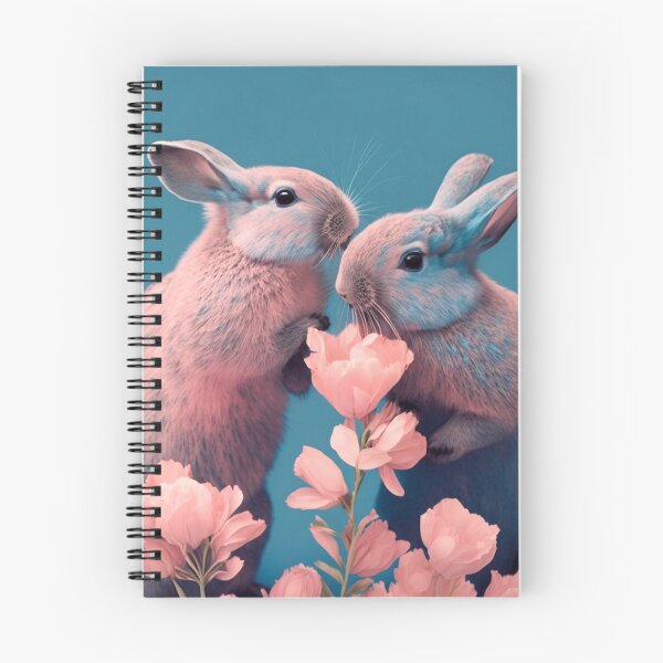 Item preview, Bunny Rabbits Sniffing Flowers designed and sold by Chiron WADE.