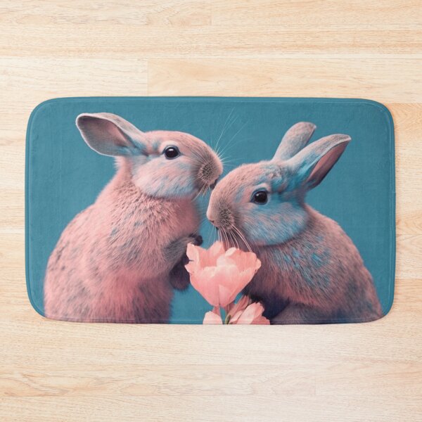 Item preview, Bunny Rabbits Sniffing Flowers designed and sold by Chiron WADE.