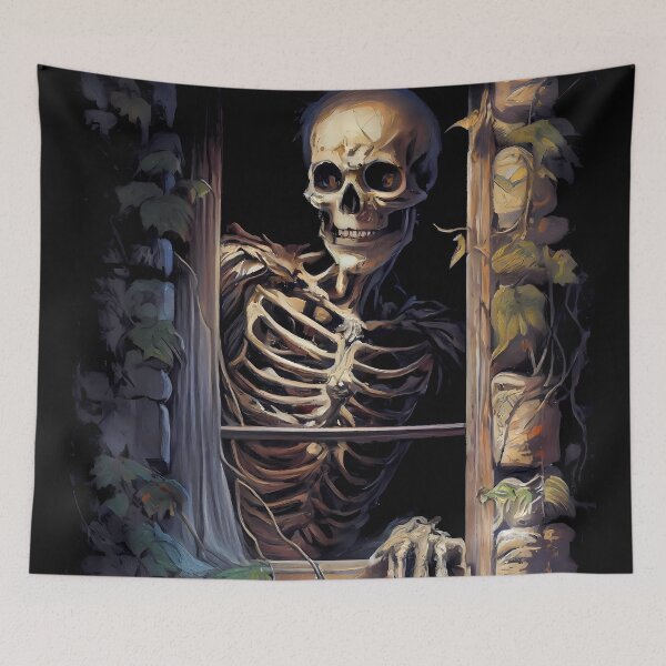 Item preview, Hey I Saw That - The Peeking Skeleton  designed and sold by ZickDezine.