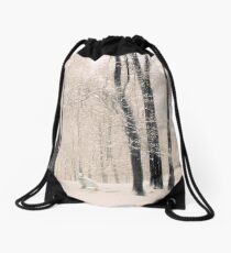 Winter Woodland Visitor Drawstring Bag