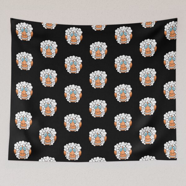 Aperçu de l'œuvre Funny Medieval Looking Sheep Emoji créée et vendue par PrintPress.