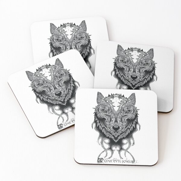 Item preview, tribal wolf white designed and sold by One-Evil-Joker.
