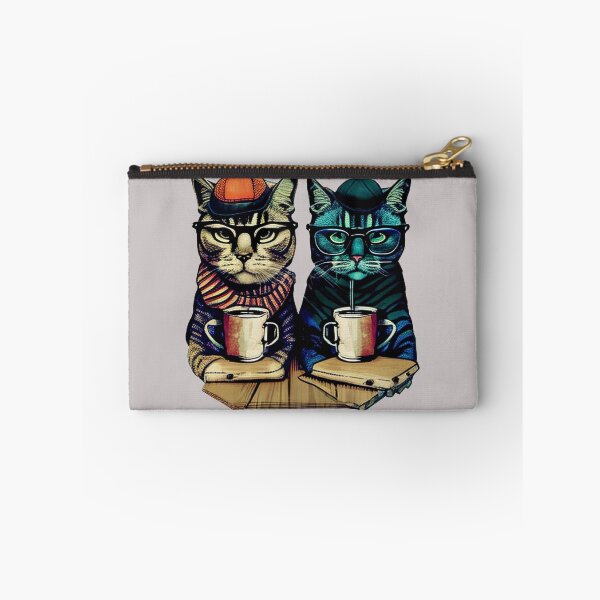 Item preview, Trendy Hipster Cats Sitting in a Coffeeshop Judgeing You designed and sold by RosaleesPaperie.