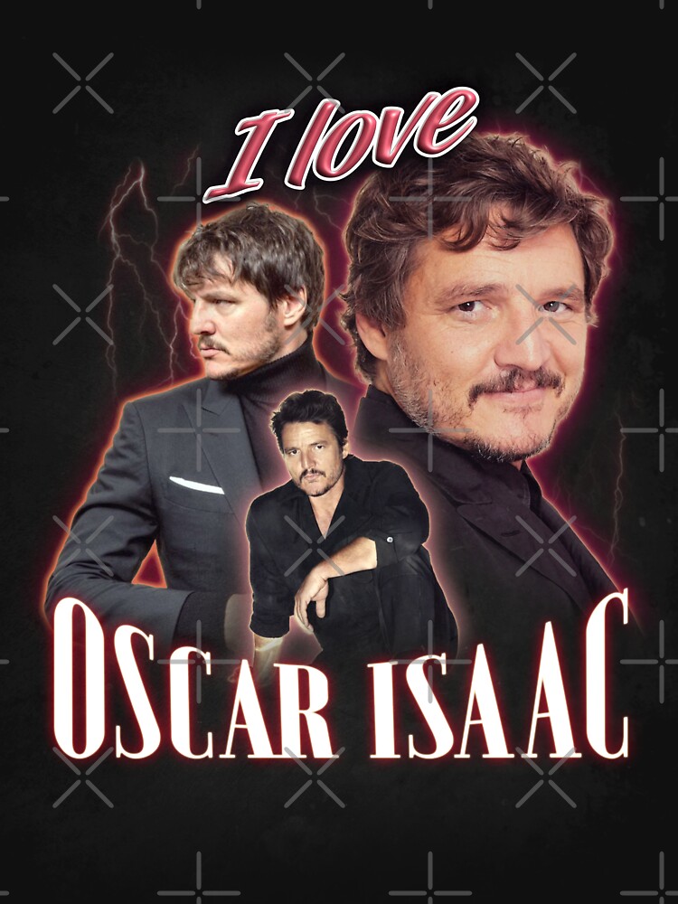 Thumbnail 7 of 7, Classic T-Shirt, I Love Oscar Isaac Pedro Pascal Cursed Fan Collage designed and sold by snazzyseagull.