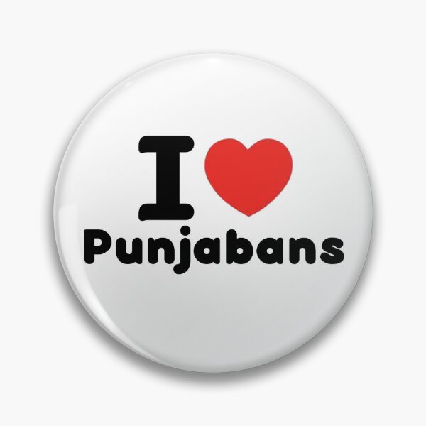 Aperçu de l'œuvre J'aime les Punjabans Badge créée et vendue par queenluv.