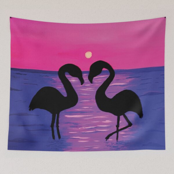 Item preview, Flamingo Silhouette Sunset designed and sold by KayleeRoseArt.