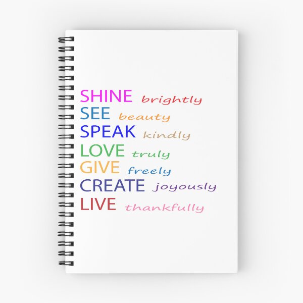 Item preview, shine brightly see beauty speak kindly love truly give freely live thankfully designed and sold by sbrstore.