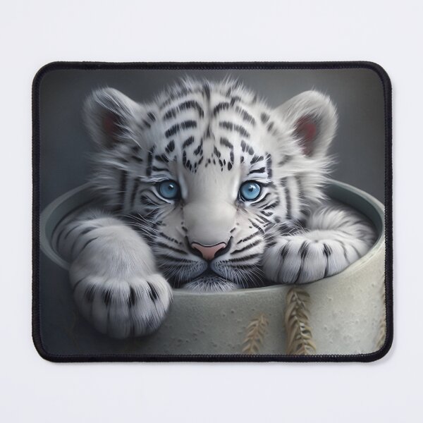 Item preview, White Tiger in the cup designed and sold by volllkaa.