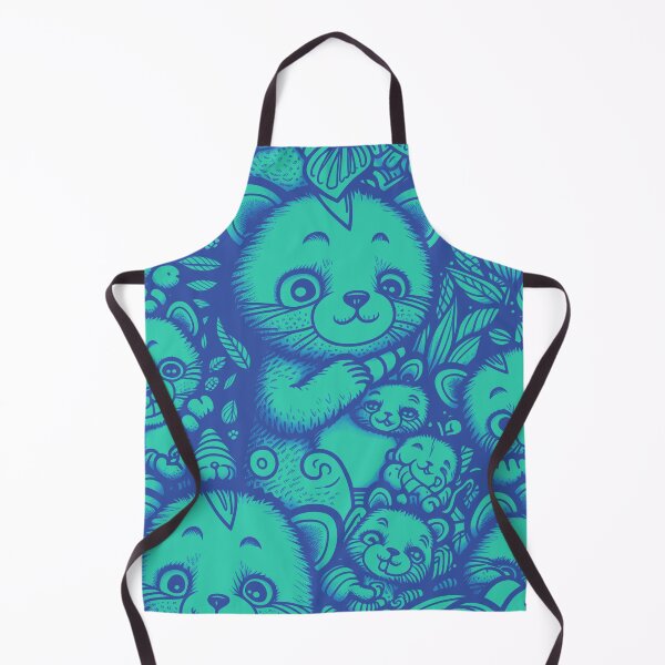 Item preview, Cute Kitty Pattern / Blue Green designed and sold by MonkStudio.