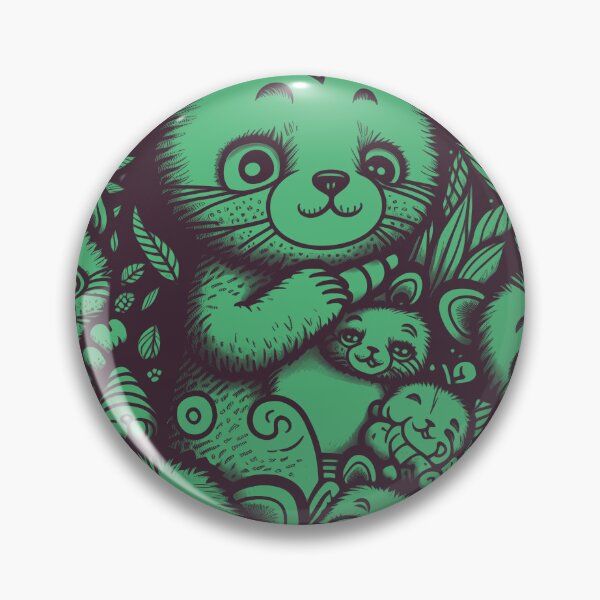 Item preview, of Cute Kitty Pattern / Brown, Green designed and sold by MonkStudio.