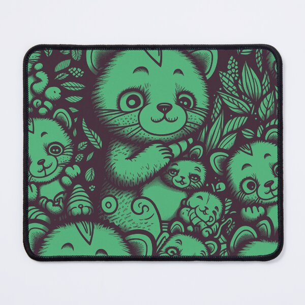 Item preview, of Cute Kitty Pattern / Brown, Green designed and sold by MonkStudio.