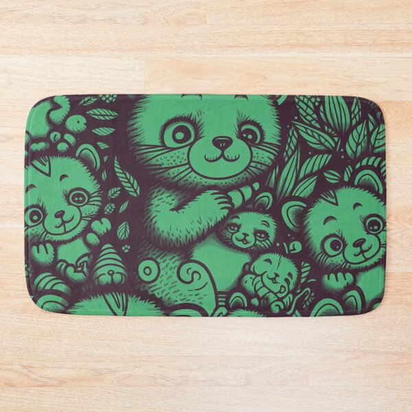 Item preview, of Cute Kitty Pattern / Brown, Green designed and sold by MonkStudio.