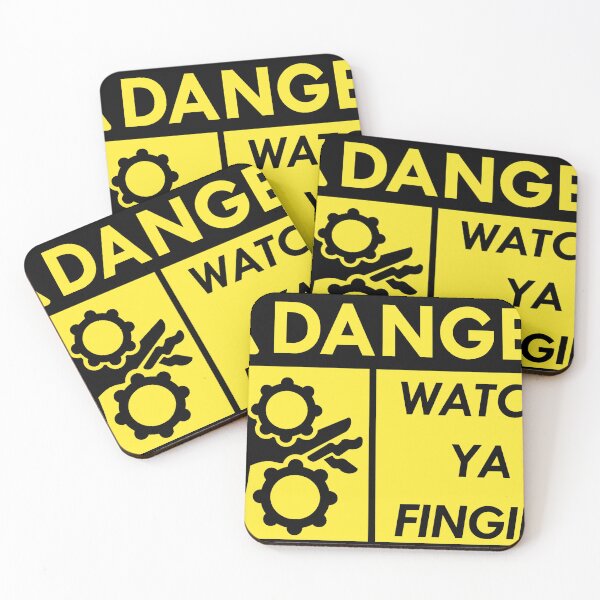 Item preview, Danger Watch Ya Fingies (Yellow) designed and sold by slyfo.