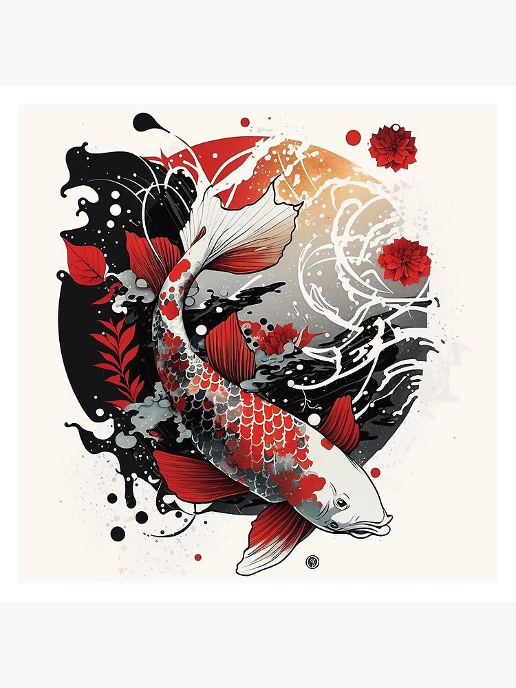 Illustration Koi Fish - Japan