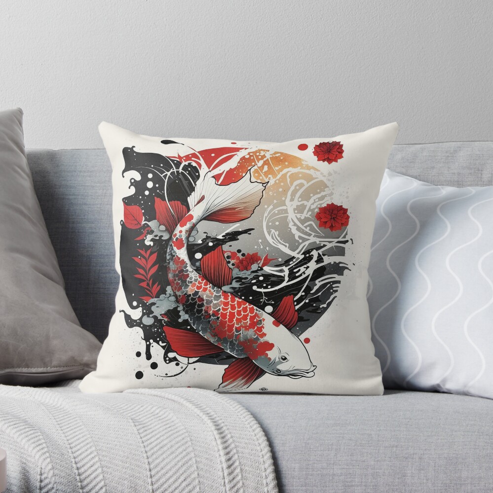 Japanese Koi fish Design Art Board Print for Sale by Playfullprints