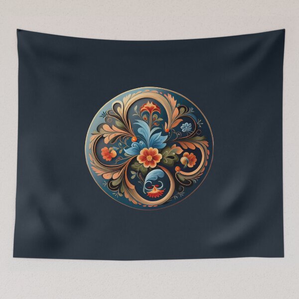 Item preview, Norwegian Blue Telemark Rosemaling designed and sold by bestsalernow.