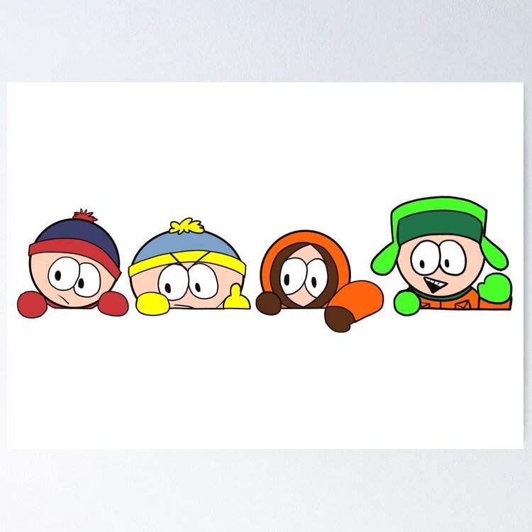 South Park characters Poster by twozombiesstore