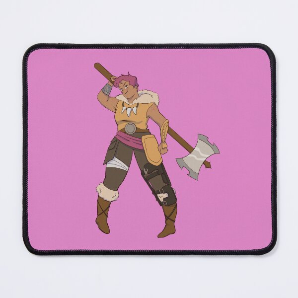Item preview, Fantasy Character with Leg Brace & Double-Headed Axe designed and sold by moonrunesshop.