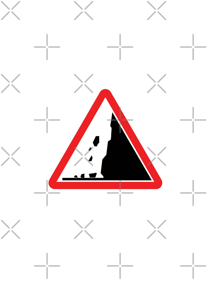Thumbnail 4 of 4, iPhone Case, Falling Rocks Hazard Sign designed and sold by slyfo.