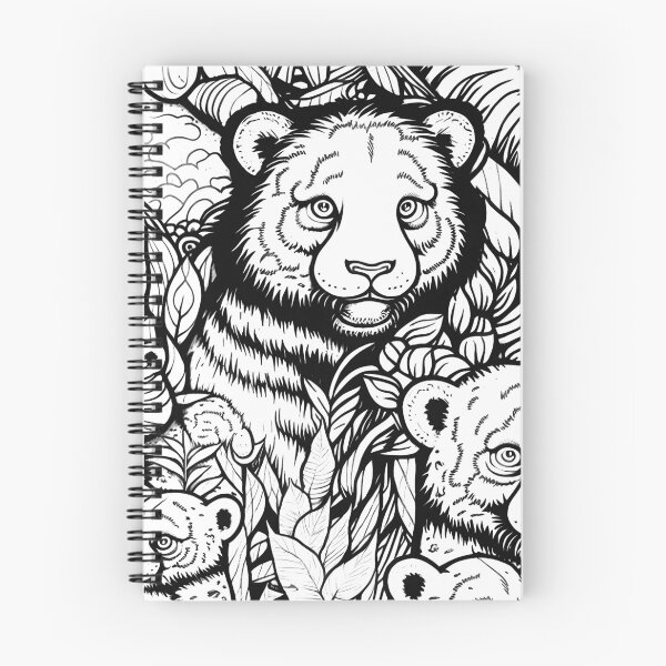 Item preview, Tiger Cub's Pattern / Black and white designed and sold by MonkStudio.