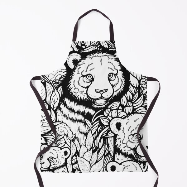 Item preview, Tiger Cub's Pattern / Black and white designed and sold by MonkStudio.